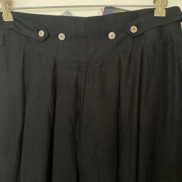 Paul Ropp Women's Black Silk Pants Vintage Size 3 US Y2K 90s Regular Fit NEW - Picture 5 of 12
